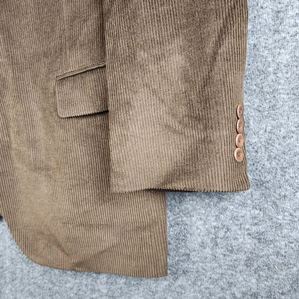 Jos A Bank Blazer Mens 43R Brown Wool Silk Corduroy Sport‎ Coat Jacket 2 Button